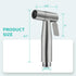 BARROCK Handheld Bidet Sprayer Head Only, Stainless Steel Shattaf Jet Spray for Toilet, Baby Cloth Diaper Sprayer