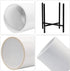 Ceramic Pen Holders & Makeup Brush Holders for Desk, Black Metal Bracket Desktop Stationery Organizer