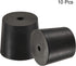 MECCANIXITY Rubber Tapered Plug 26mm to 32mm with Hole for Test Tubes Bungs Stopper Black, 10 Pieces