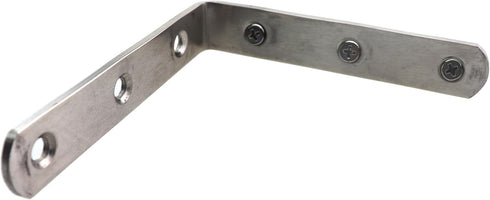 ZQIY 4PCS 100x100mm 4x4 Inch L Bracket Right Angle Brackets Stainless Steel Heavy Duty Corner Shelf Support Connectors