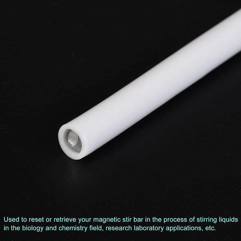 MECCANIXITY Magnetic Stir Bar Retriever, 150mm Length PTFE Coating Mixer Stirrers, White