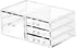 Office Desktop Drawers with 4 Drawers, Plastic Makeup Organizer Containers, Small Craft Storage Case Box, Pack of 1