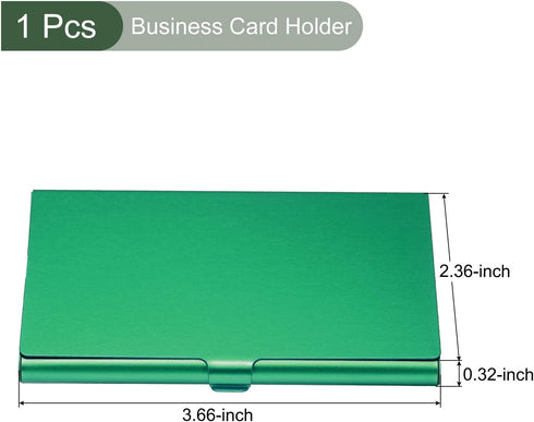 YOKIVE 1 Pcs Business Card Holder, Flip Cover Style | Keep Cards Neat, Great for Office, Home, Daily Use (Green, 3.66x2.36x0.32-Inch)