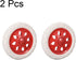6.5 Inch 2pcs 22Lbs uxcell Shopping Cart Wheel Replacement Dia Rubber Foaming Red (Load Capacity Each)