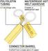 Sopoby 100PCS Heat Shrink Ring Connectors, 3/8" Yellow, 12-10 AWG, Electrical Crimp Connectors