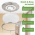 1-Pack 36W (450W 12IN Dimmable 3200LM, 2700K/3000K/4000K/5000K/6500K LED Ceiling Light Fixture Equiv), Modern Flush