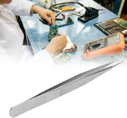 Stainless Steel Tweezers, High Accuracy Straight Tapered Ultra Fine Point Forceps for Mobile Repair