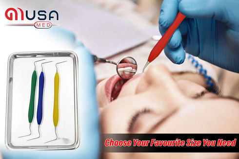 Dental Heat Carrier Plugger Double-Sided No 1/1, Medical-Grade Stainless Steel Endodontics Instruments Spreaders &