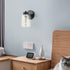 KENMI 1-Light Bathroom Black Vanity Light Matte Black Wall Sconce Vintage with Clear Glass Shade, Hallway Light Fixture