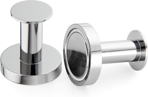 Mavoro Strong Magnetic Hooks, Set of 2, Heavy Duty Chrome Magnet Hooks with Neodymium 52 Rare Earth Magnets