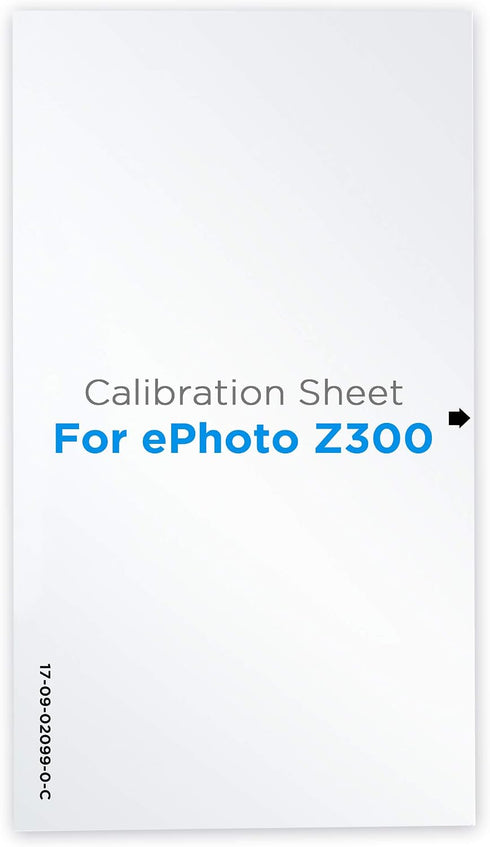plustek Calibration Control Sheet - for ePhoto Z300 Scanner only