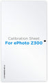 plustek Calibration Control Sheet - for ePhoto Z300 Scanner only