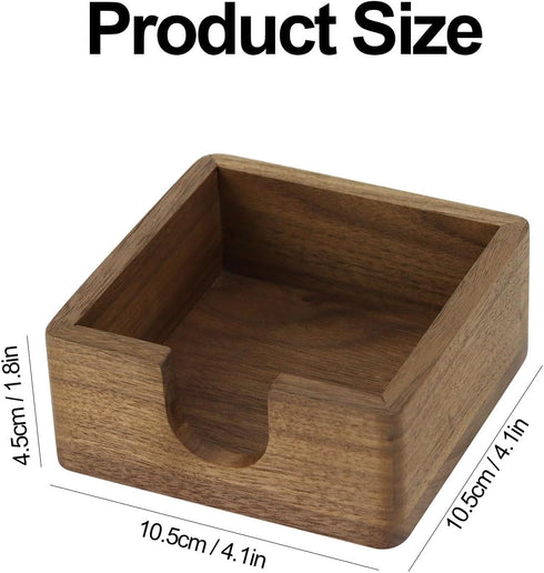 Buqoo North American Black Walnut Wood Sticky Note Pad Holder for Desk, Memo Holder Paper Dispenser, Desktop
