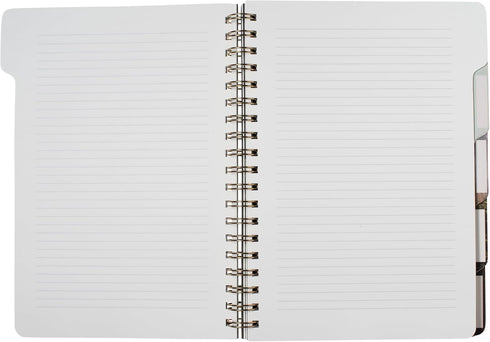 Fringe Studio Large Tab Notebook, Naturalist Notes, 5 Subject with Die-Cut Dividers, 7.25" x 10", 180 Lined Pages