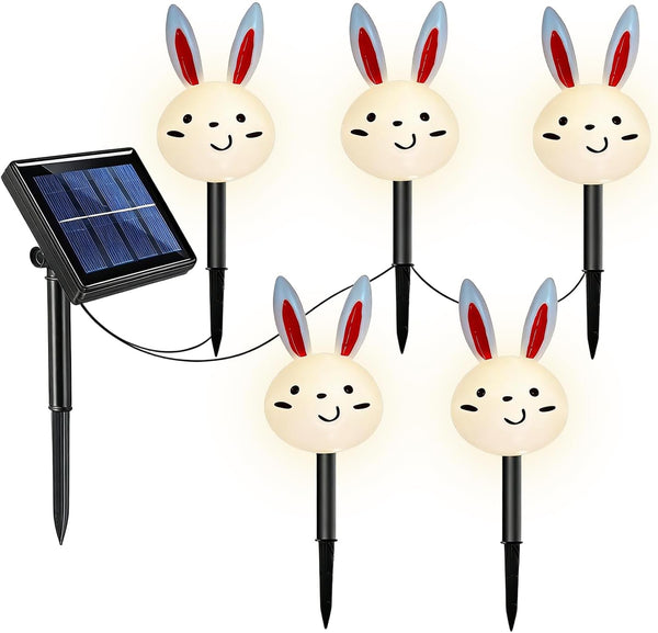 Generic Easter Solar Pathway Lights Outdoor - Easter Carrot Rabbit Garden Lighting Decor,Outside