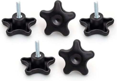 POWERTEC QNB3006 5-Star Stud Knob, 1/4"-20, 5PK
