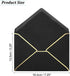 PATIKIL 100 Pack 5 x 7 A7 Card Christmas Envelopes V Flap with Gold Border for Office, Wedding Gift Cards, Invitations,