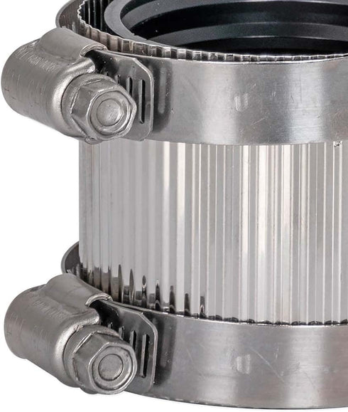 Eastman 1-1/2 Inch No-Hub Coupling with Stainless Steel Clamps, 43401