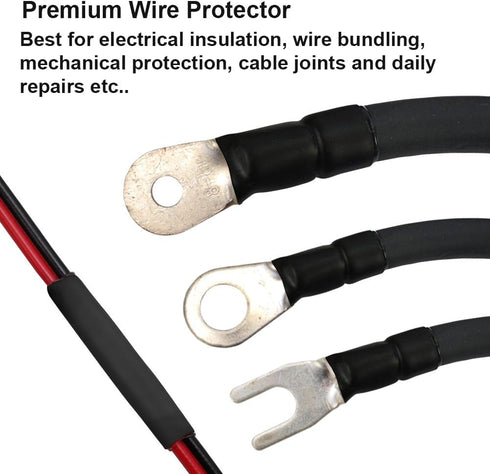 3/4 inch Dual Wall Adhesive Heat Shrink Tubing, Large Glue Lined Marine Cable Sleeve Tube, Black (4 Feet)