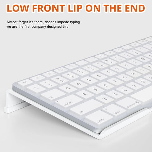 Richboom Acrylic Tilted Computer Keyboard Holder for Easy Ergonomic Typing, Keyboard Stand for Office Desk, Home