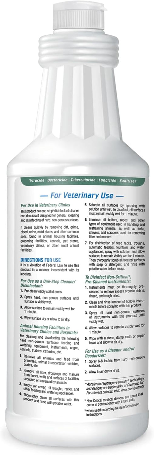 32 Nozzle REScue One-Step Ready-to-Use Disinfectant Cleaner & Deodorizer For Veterinary Use, Animal Shelters, Pet