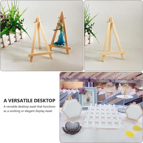 Operitacx 2 Pcs Wooden Small Easel Dog Paw for Crafts, Miniature Display Stand for Phone, Photo, Tabletop