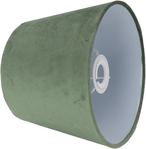 E27 E14 Small Fabric Lamp Shade Dual Use Hand Crafted for Table Floor Light Eye Care Bedroom (OD Green)