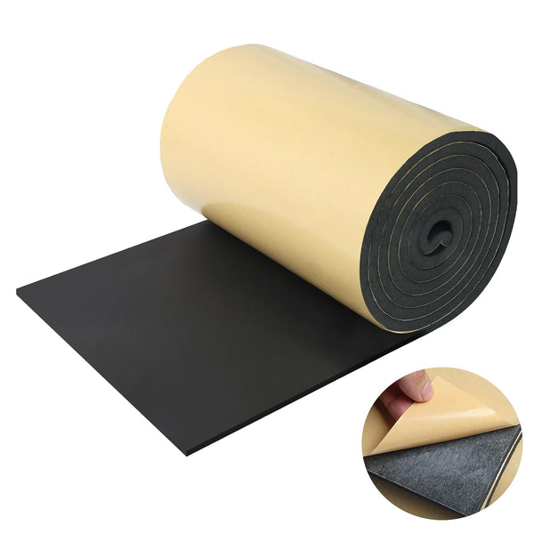 Eunice Sponge Neoprene Foam Sheet with Adhesive, 12 in x 118 in
