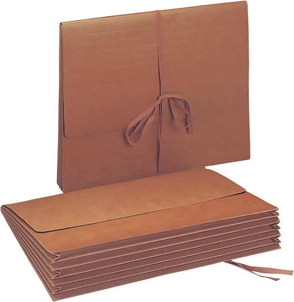 Smead Redrope Expanding File Wallet, Flap and Cloth Tie Closure, Letter Size, 10 per Box (71073)