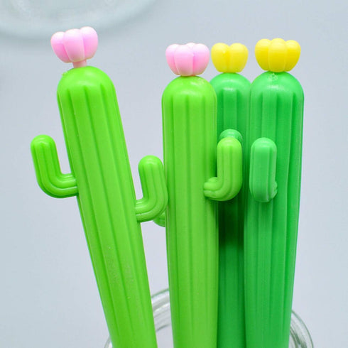 4 pack Sencoo Black Ink Gel Pens Creative Cactus Pen Stationery School Student Gift
