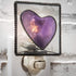 128 J Devlin Glass Art Vintage Heart Purple Stained Glass Night Light, Plug in nightlight for Baby Girl's