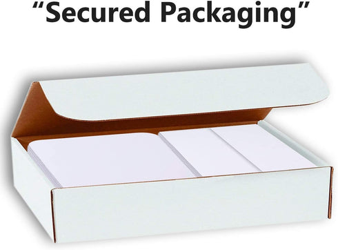 5" 7", 100 lb 100 Pack Hamilco White Cardstock Paper with Rounded Corners x Cover, Blank Note, Greeting & Invitation