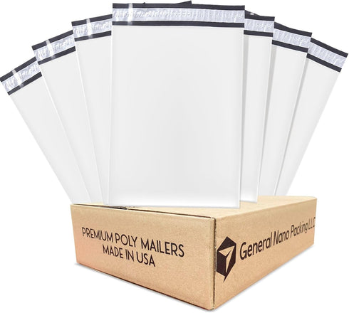 Premium White Poly Mailers 10x13, Extra Strong Self-Sealing Shipping Envelopes, Multipurpose Mailers for Business &
