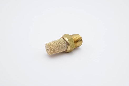 Pneumatic Air Muffler, Sintered Bronze Brass Filter 1/4" Male NPT Noise Reduce Air Solenoid Valve Silencer