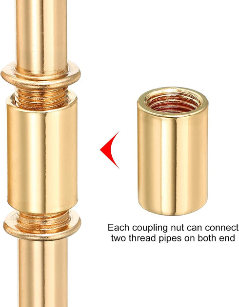 8 Inch M10 4 Set MECCANIXITY Lighting Downrod, Long Threaded Extension Rod Lighting Fixtures for Pendant Light Island