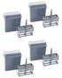 QWORK Microscope Slides Staining Jar and Rack, 24-Slots, 4 Pack, Grey