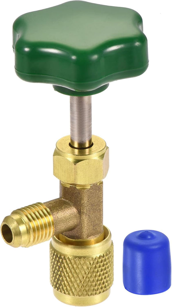 MECCANIXITY Self-sealing Can Tap Valve, 1/4 SAE, 7/16-28 Thread Bottle Opener for Refrigeration