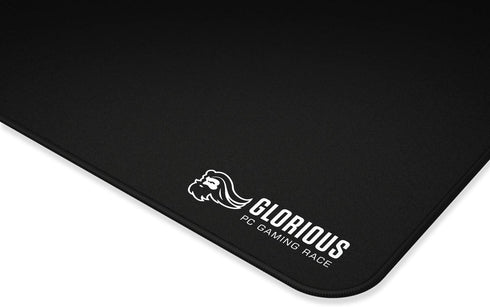 Glorious XL Extended Gaming Mouse Mat/Pad, Large Black Cloth Mousepad with Stitched Edges, 14"x24"
