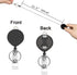 YOUOWO Black Lanyards with ID Badge Holder, 4x3 Vertical and Retractable Badge Reel Protector, 2 Pack