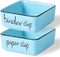 Farmhouse Square Paper Clip and Binder Clip Holders, Ceramic Dispenser Organizer for Desk, Cute Office Holder