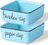 Farmhouse Square Paper Clip and Binder Clip Holders, Ceramic Dispenser Organizer for Desk, Cute Office Holder
