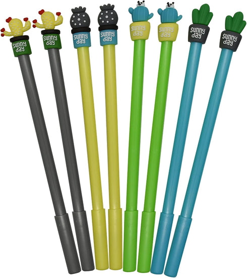 Maydahui 40PCS Cactus Gel Pen, Cute Cartoon Potted Plant Pens with Black Ink for School Home Office