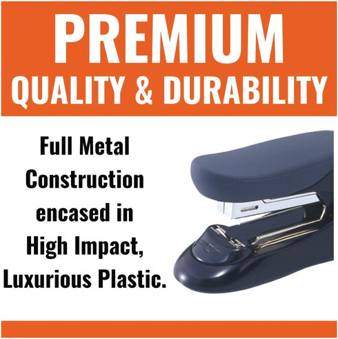 Max USA Easy Grip Heavy Duty Desk Stapler, Model HD-50F BLACK