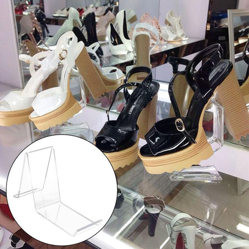 Generic Commercial Closets, Counters Acrylic Shoe Display Stand Transparent Retail Store Organizer for High Heels