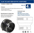 6I89 Flexible Rubber Coupling with Stainless Steel Clamps for 4" Cast Iron / PVC x 4" Clay