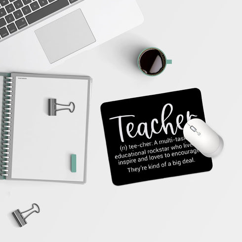 Teacher Appreciation Mouse Pad, Desk Accessories for Office Gaming, Gifts for Women Men, 9.5x7.9 Inches