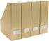Gold Magazine File Holder - Set of 4 Gold Office Organizers, File Folder Holder Magazine Boxes for Office