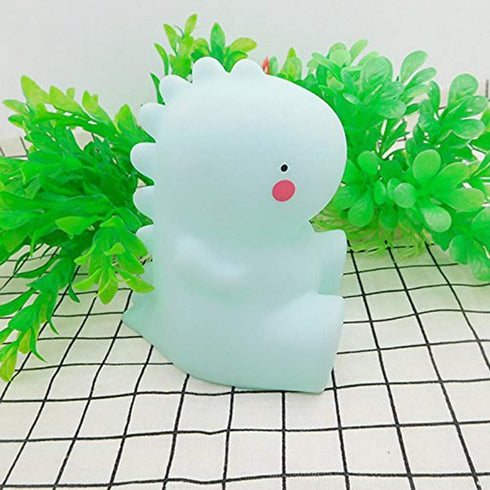 ausuky LED Night Light Cute Little Dinosaur Animal Silicone Soft Cartoon Nursery Lamp Bedroom Baby Luminous Toy Light