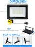 100W 2pack 10000lm 6500k IP66 LED Flood Lights Outdoor, Bright Led Work Light with Plug, Daylight White Outdoor LED
