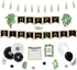 Schoolgirl Style Simply Boho 89-Piece Happy Birthday Bulletin Board Set with 12-Month Signs, Poms, and Cutouts